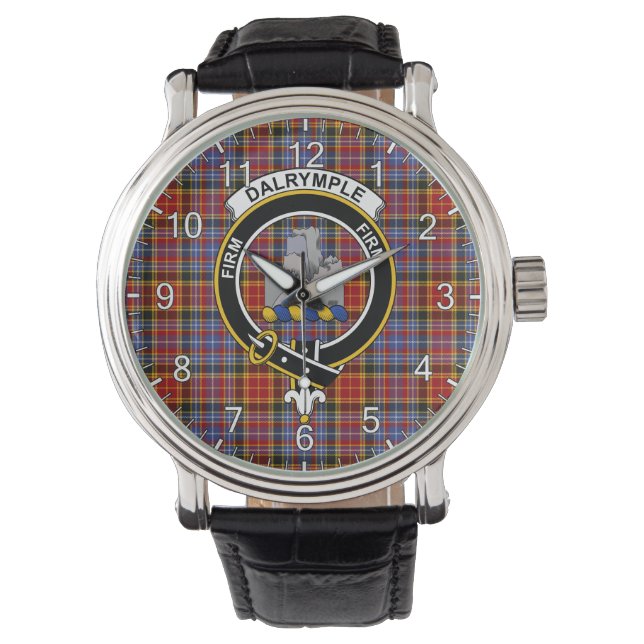 Montre Clan intemporel classique Dalrymple Tartan orginal (devant)