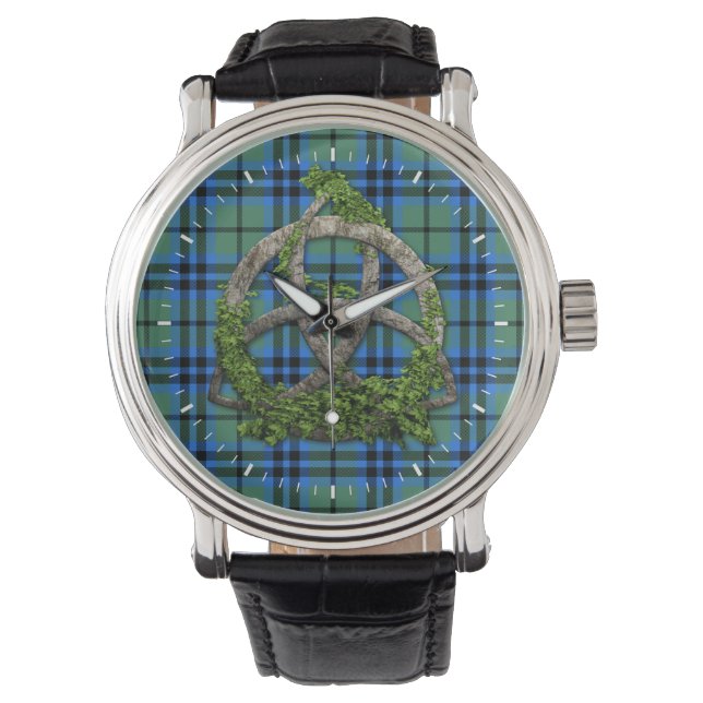 Montre Clan Marshall Tartan Celtic Trinity (devant)