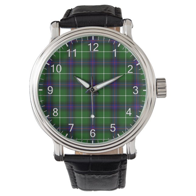 Montre Clan sans temps classique Donald MacDonald Tartan  (devant)