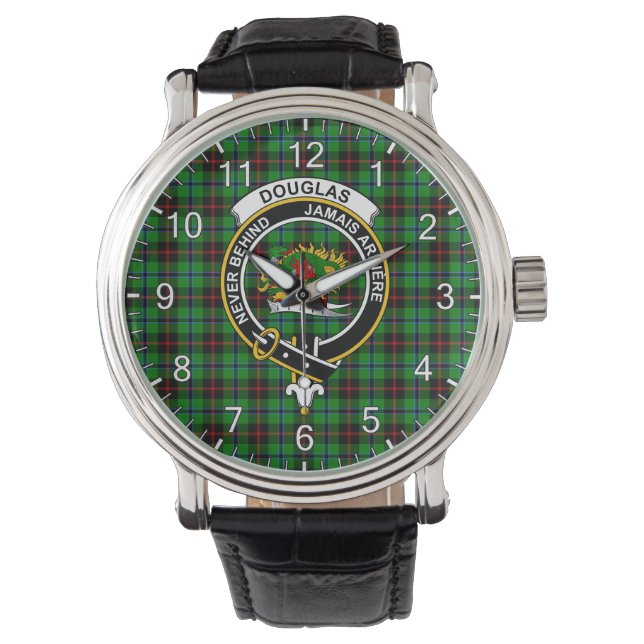 Montre Clan sans temps classique Douglas Chasse Tartan Ba (devant)