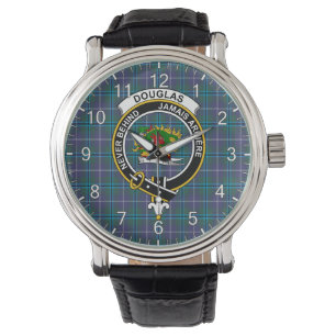 Montre Clan sans temps classique Douglas Tartan Badge Pla