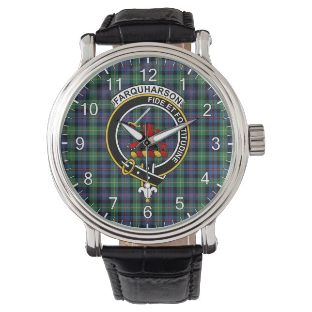 Montre Clan sans temps classique Farquharson Ancien Tarta (devant)