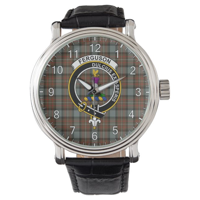 Montre Clan sans temps classique Ferguson Patiné Tartan B (devant)