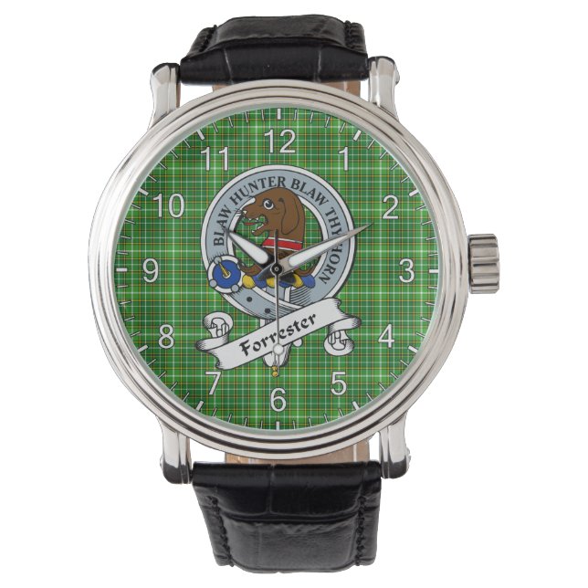 Montre Clan sans temps classique Forrester Chasse Badge T (devant)