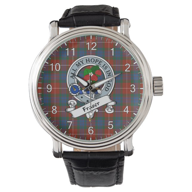 Montre Clan sans temps classique Fraser Ancien insigne Ta (devant)