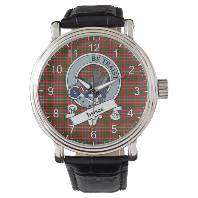 Montre Clan Sans Temps Classique Innes Badge Moderne Tart (devant)