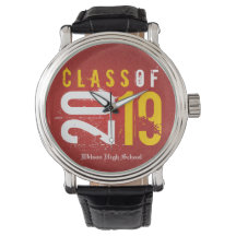 Classe artistique rouge et jaune de 2019 Graduatio