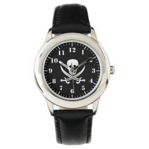 Montre Classique Enfant-Crâne de Pirate