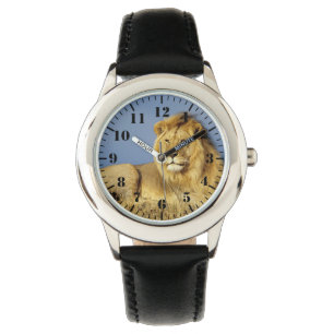 Montre Classique Enfants / Lion de la faune