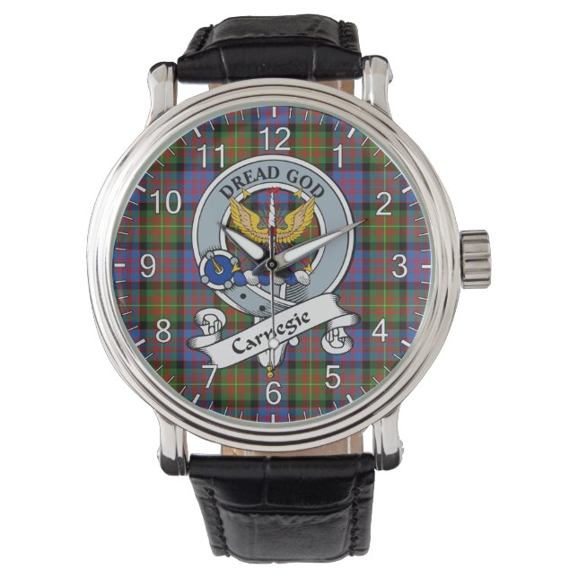 Montre Classique sans temps Clan Carnegie Ancien Badge Ta (devant)