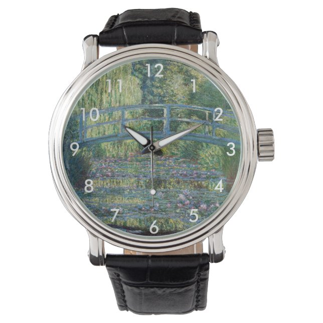 Montre Claude Monet - Eau Lily étang, Harmonie verte (devant)
