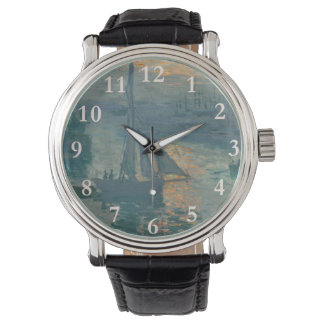 Montre Claude Monet Lever de soleil Marine Voilier Impres