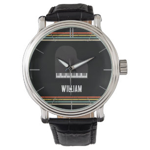 Montre Clavier de piano vintage Musicien personnalisé