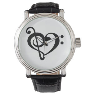 Montre Clé de Musique Amour Cœur