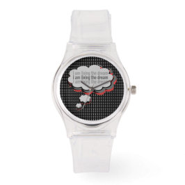 Montre Clear Silicone Watch - I am Living the Dream