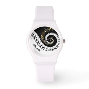 Montre Clés de piano et notes personnalisables de musiqu