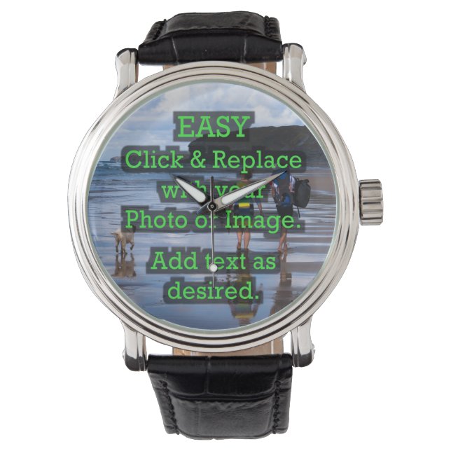 Montre Cliquez et remplacez facilement l'image pour créer (devant)