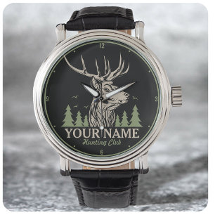 Montre Club de chasse personnalisé Hunter Deer Elk Antler