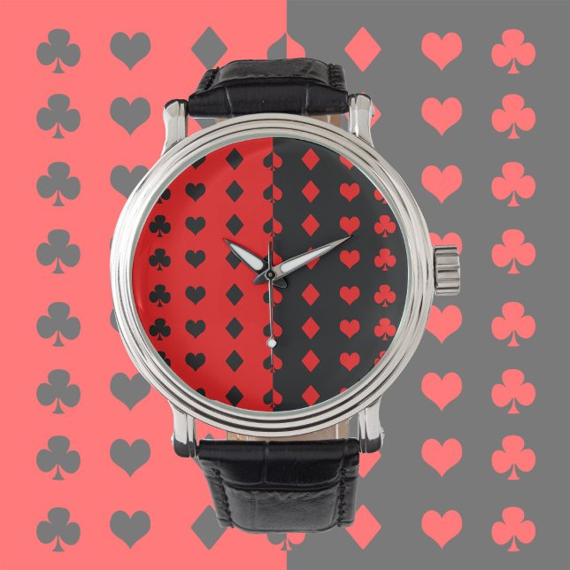 Montre Clubs, pique, coeur, diamants - cool (Créateur téléchargé)