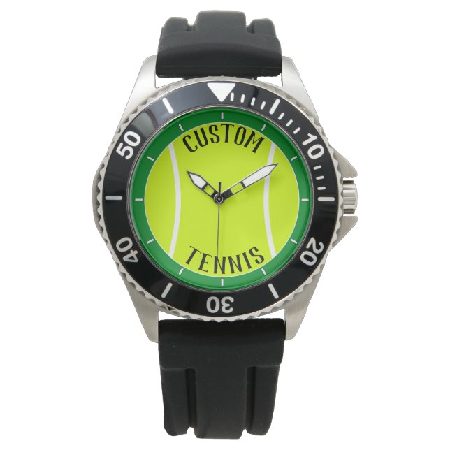 Montre Coach de tennis ou joueur Personnalisé Nom de l'éq (devant)