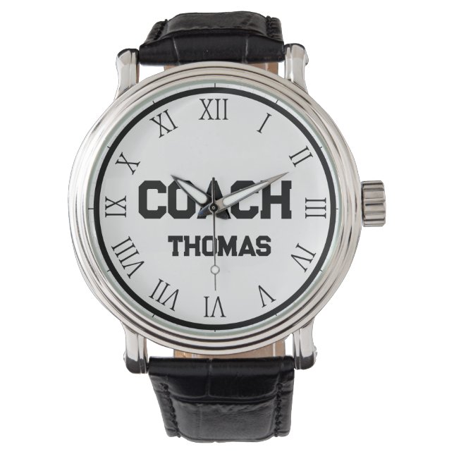 Montre Coach Nom Personnalisé Typographie Personnalisée (devant)