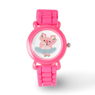 Montre Cochon Ballerine Dessin Animé Mignon