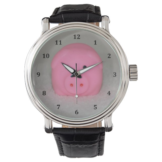 Montre Cochon rose Piggy (devant)