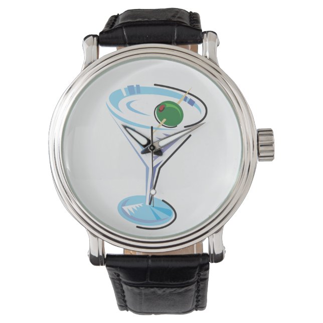 Montre Cocktail Hour_style rétro Martini Glass (devant)