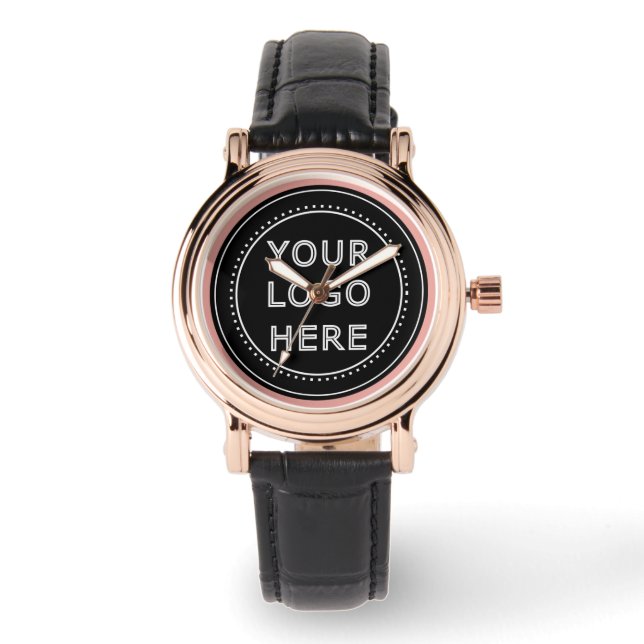 Montre Code QR noir élégant et élégant (Recto)