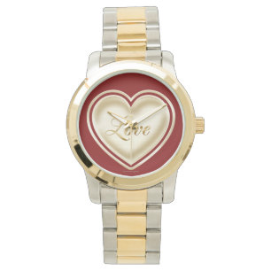 Montre Coeur d'amour avec l'amour de mot