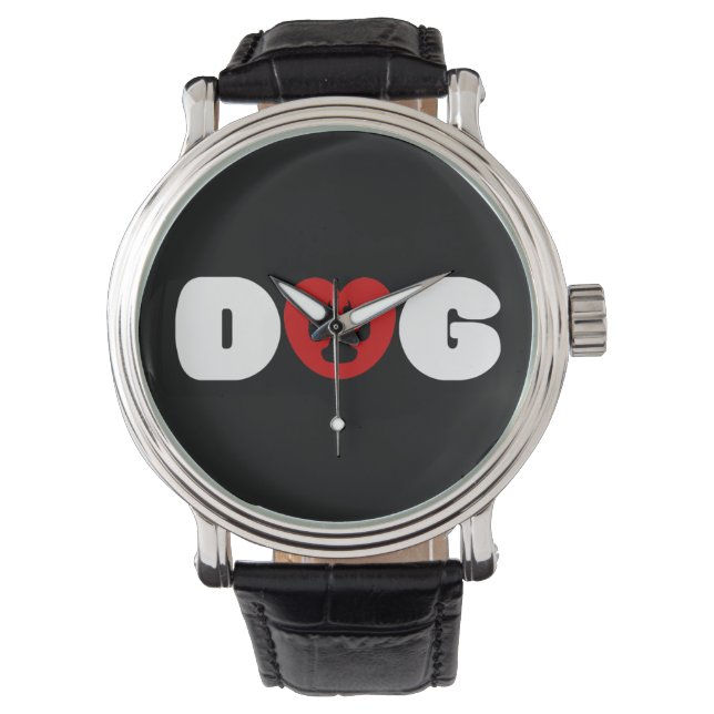 Montre Coeur d'amour de chien (devant)