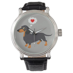 Montre Coeur de Doxie d'amour de teckel