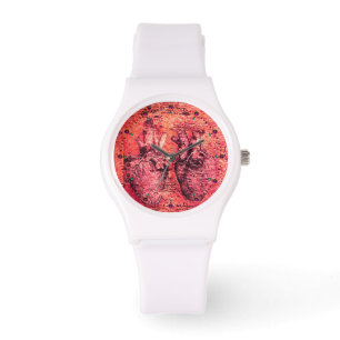 Montre Coeur et ses vaisseaux sanguins Parchemin Rouge