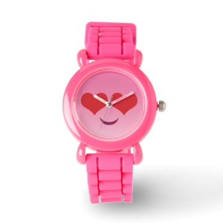 Montre Coeur mignon pour les yeux Pink emoji