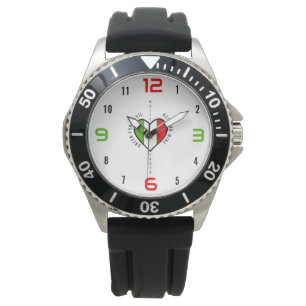 Montre Cœur Patriotique Italien