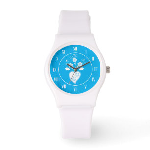 Montre Coeur romantique portugais en fleurs