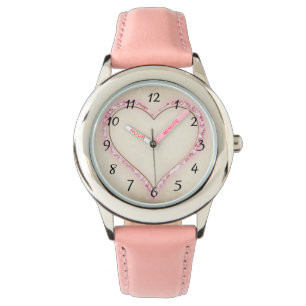 Montre Coeur rose