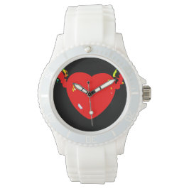 Montre Coeur rouge