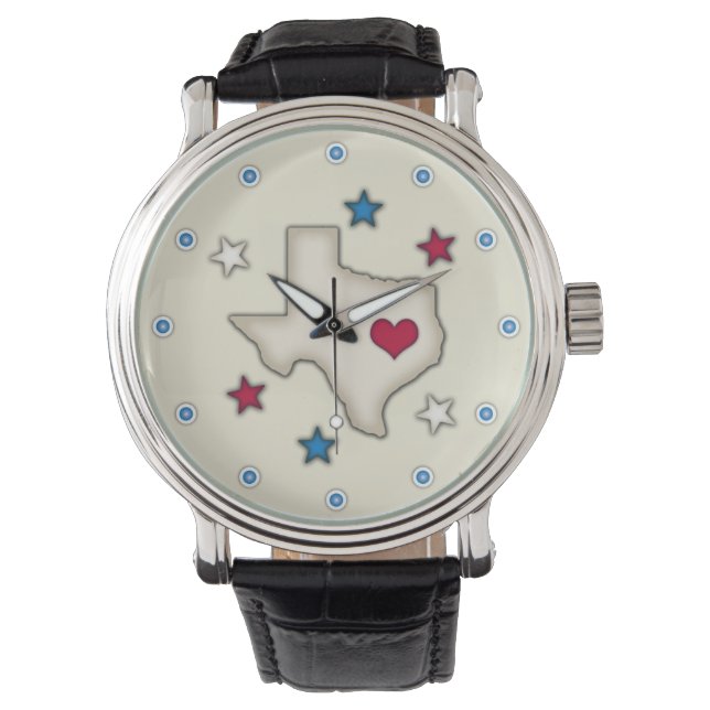 Montre Coeur rouge du Texas (devant)