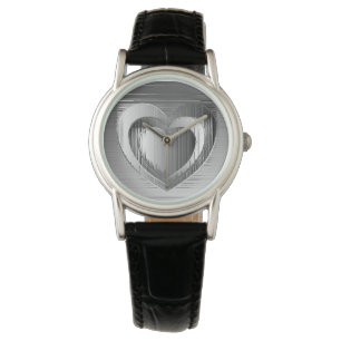 Montre Coeurs chromés polis