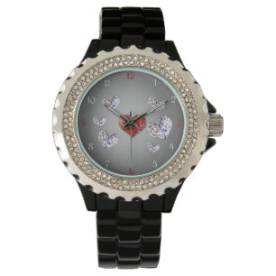Montre Coeurs de diamants précieux et élégants