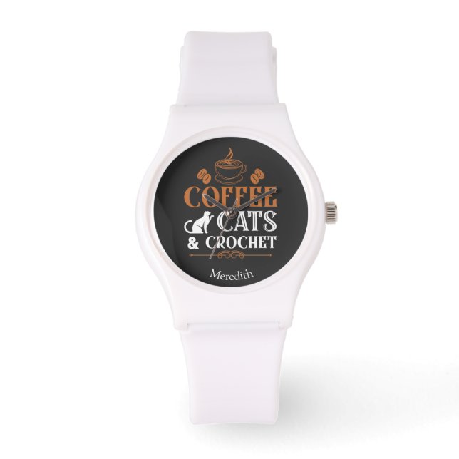 Montre Coffee Cats et Crochet eWatch (Recto)