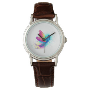 Montre Colibri arc-en-ciel exotique