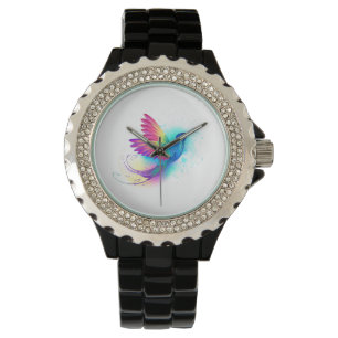 Montre Colibri arc-en-ciel exotique