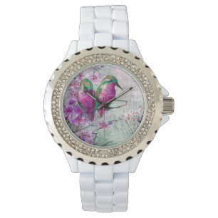 Montre Colibri rose pâle