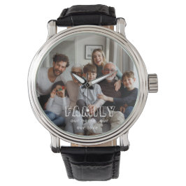 Montre Collage de script familial Chic