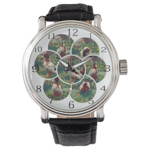 Montre Collage photo de sept photos de canard rond, Regar