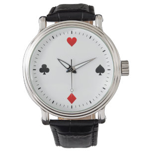 Montre collection de combinaisons de cartes à jouer