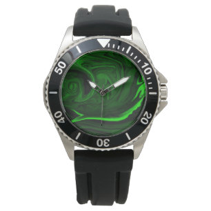 Montre collection de pierres de malachite vert texture