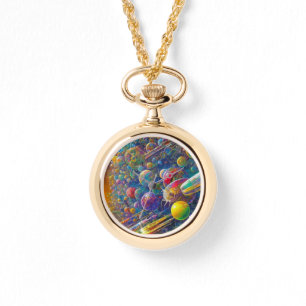 montre collier en or de Space Race